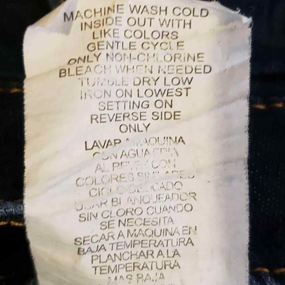 Democracy Jeans Women’s Size 12 Blue Ab Solution Raw Hem Straight Stretch - Picture 8 of 9